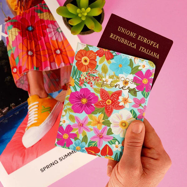 Porte-Passeport - Fleurs