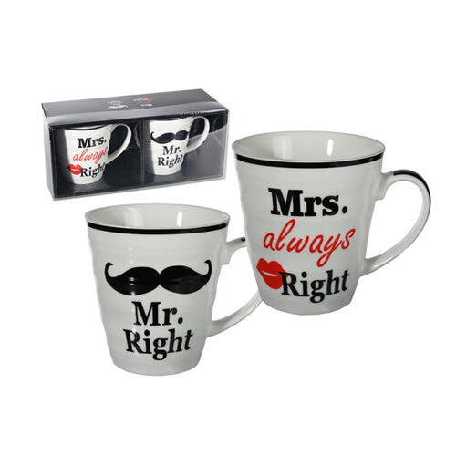 Set de 2 Tasses - Mrs & Mr Right