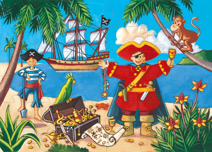 Puzzle 36 pièces - Le Pirate et son Trésor