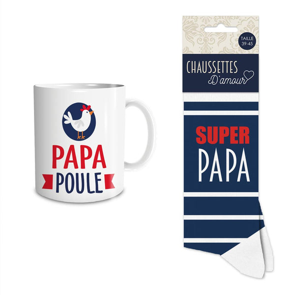 Coffret Chaussettes et Tasse - Super Papa