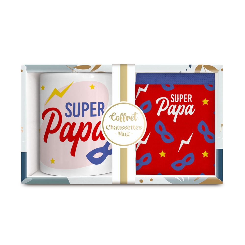 Coffret Chaussettes et Tasse - Super Papa