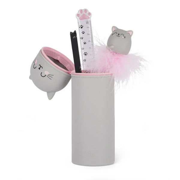 Trousse en Silicone Souple 2 en 1 - Chat