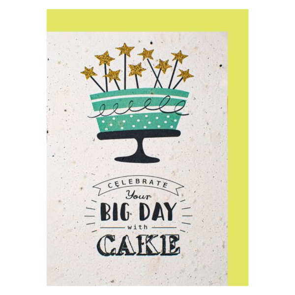 Carte de Vœux - Graines à Planter - Celebrate Your Big Day With Cake