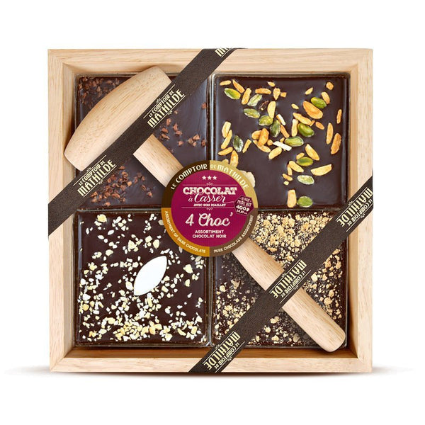 Le Comptoir de Mathilde - Chocolat à Casser - 4 Chocolats Noir