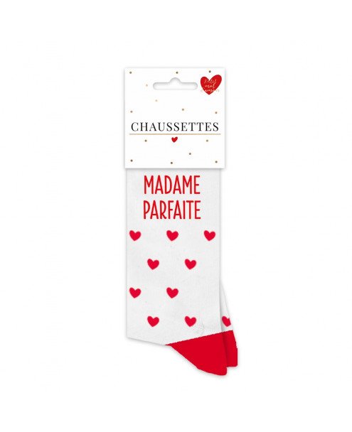 Chaussettes Taille 36-42 - Madame Parfaite Coeur Rouge
